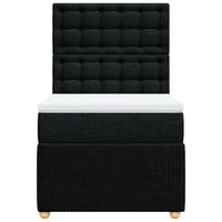 Giroletto a Molle con Materasso Nero 90x200 cm in Tessuto 3294255