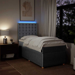 vidaXL Giroletto a Molle con Materasso Grigio Chiaro100x200 cm Tessuto