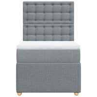 Giroletto a Molle con Materasso Grigio Chiaro100x200 cm Tessuto 3294281