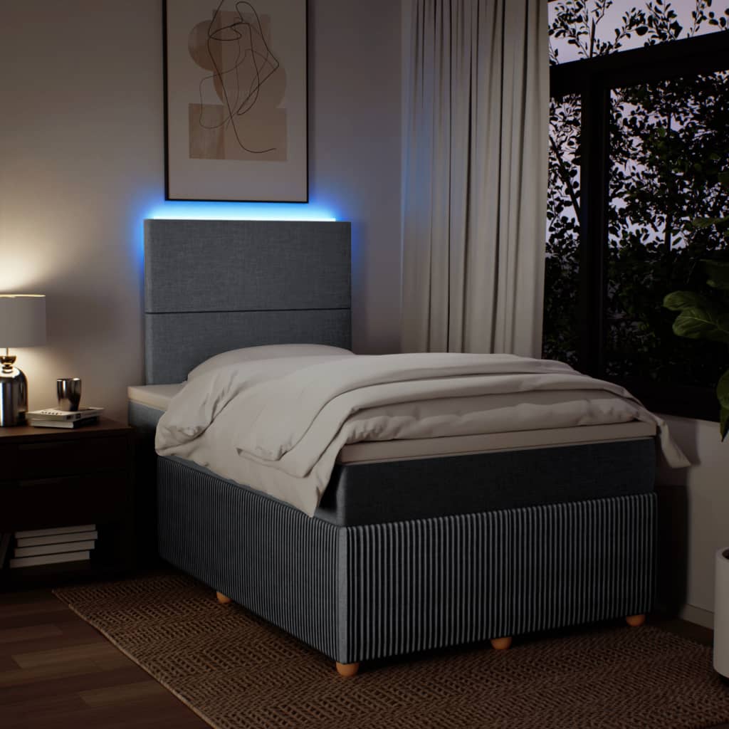 Giroletto a Molle con Materasso Grigio Chiaro 120x190cm Tessuto 3294288