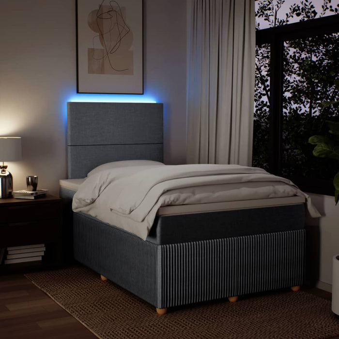 Giroletto a Molle con Materasso Grigio Chiaro 120x190cm Tessuto 3294288