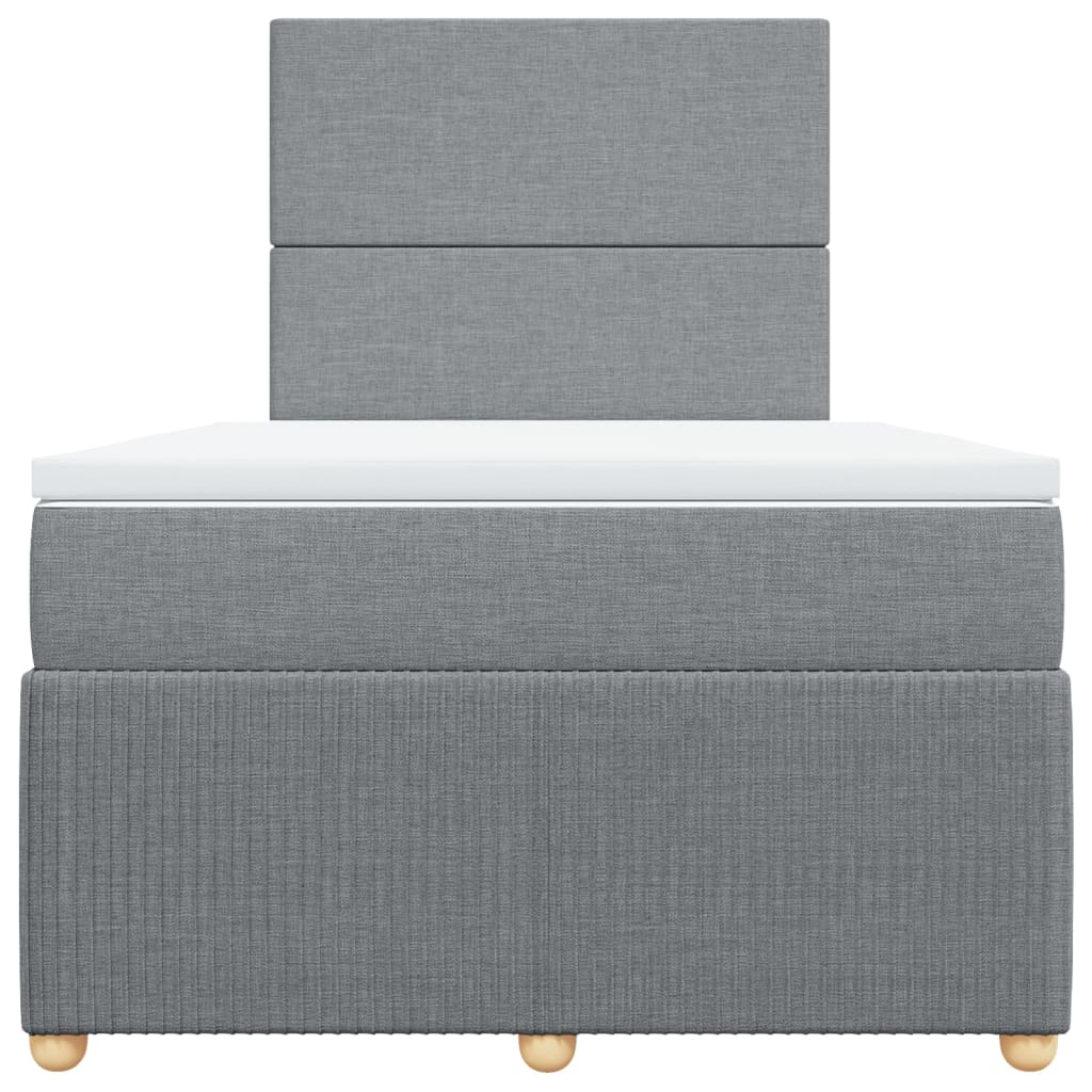 Giroletto a Molle con Materasso Grigio Chiaro 120x190cm Tessuto 3294288