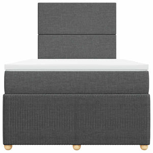 Giroletto a Molle con Materasso Grigio Scuro 120x190cm Tessuto 3294289