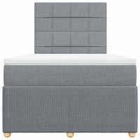 Giroletto a Molle con Materasso Grigio Chiaro 120x190cm Tessuto 3294295