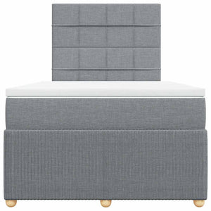 Giroletto a Molle con Materasso Grigio Chiaro 120x190cm Tessuto 3294295