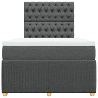 Giroletto a Molle con Materasso Grigio Scuro 120x190cm Tessuto 3294303