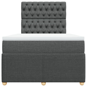 Giroletto a Molle con Materasso Grigio Scuro 120x190cm Tessuto 3294303