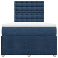 Giroletto a Molle con Materasso Blu 120x190 cm in Tessuto