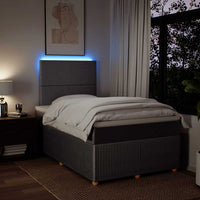 Giroletto a Molle con Materasso Tortora 120x200 cm in Tessuto