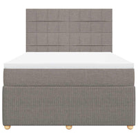 Giroletto a Molle con Materasso Tortora 160x200 cm in Tessuto 3294411