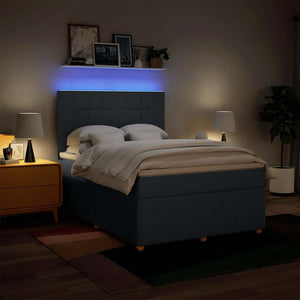 Giroletto a Molle con Materasso Blu 160x200 cm in Tessuto