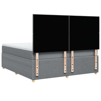 Giroletto a Molle con Materasso Grigio Chiaro180x200 cm Tessuto 3294428