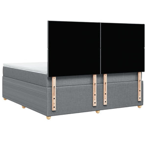 Giroletto a Molle con Materasso Grigio Chiaro180x200 cm Tessuto 3294428