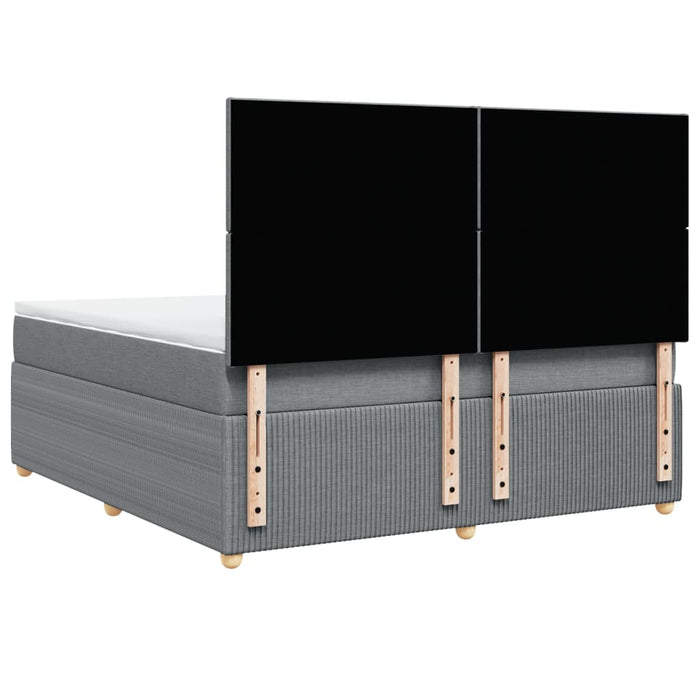 Giroletto a Molle con Materasso Grigio Chiaro180x200 cm Tessuto 3294428