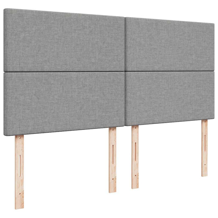 vidaXL Giroletto a Molle con Materasso Grigio Chiaro180x200 cm Tessuto