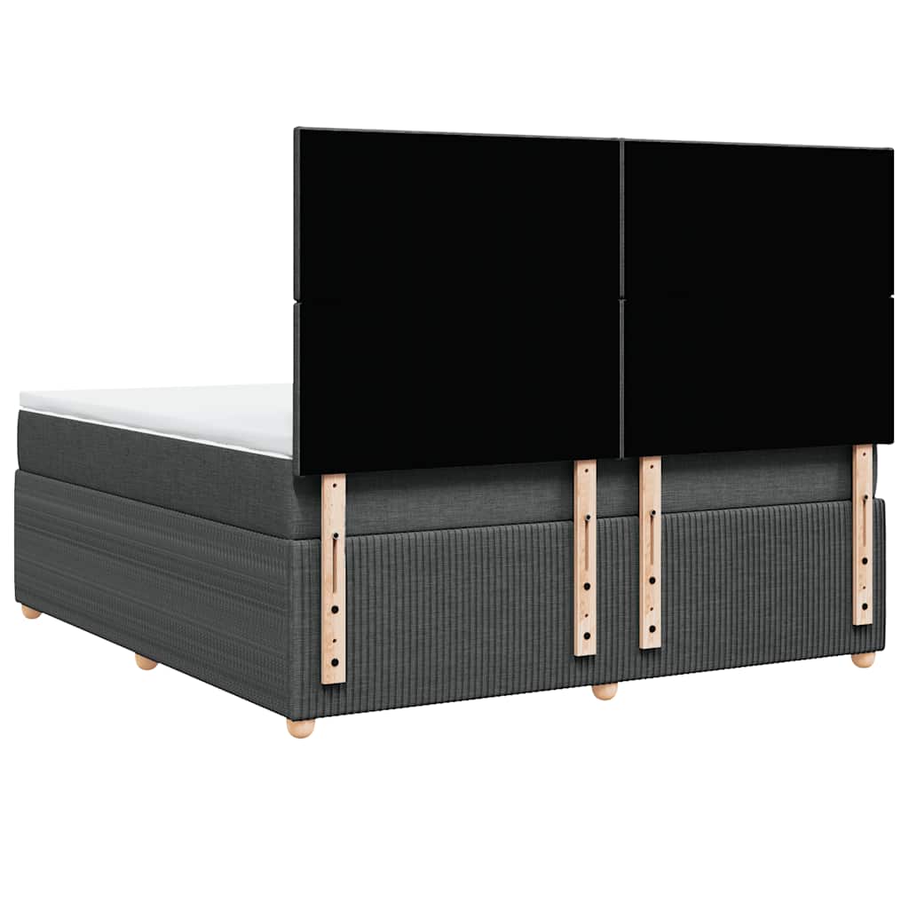 Giroletto a Molle con Materasso Grigio Scuro 180x200 cm Tessuto 3294429