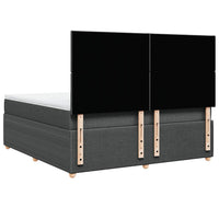 Giroletto a Molle con Materasso Grigio Scuro 180x200 cm Tessuto 3294429