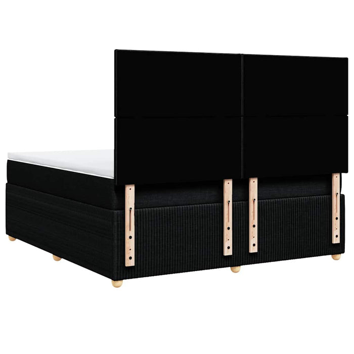 Giroletto a Molle con Materasso Nero 180x200 cm in Tessuto 3294430