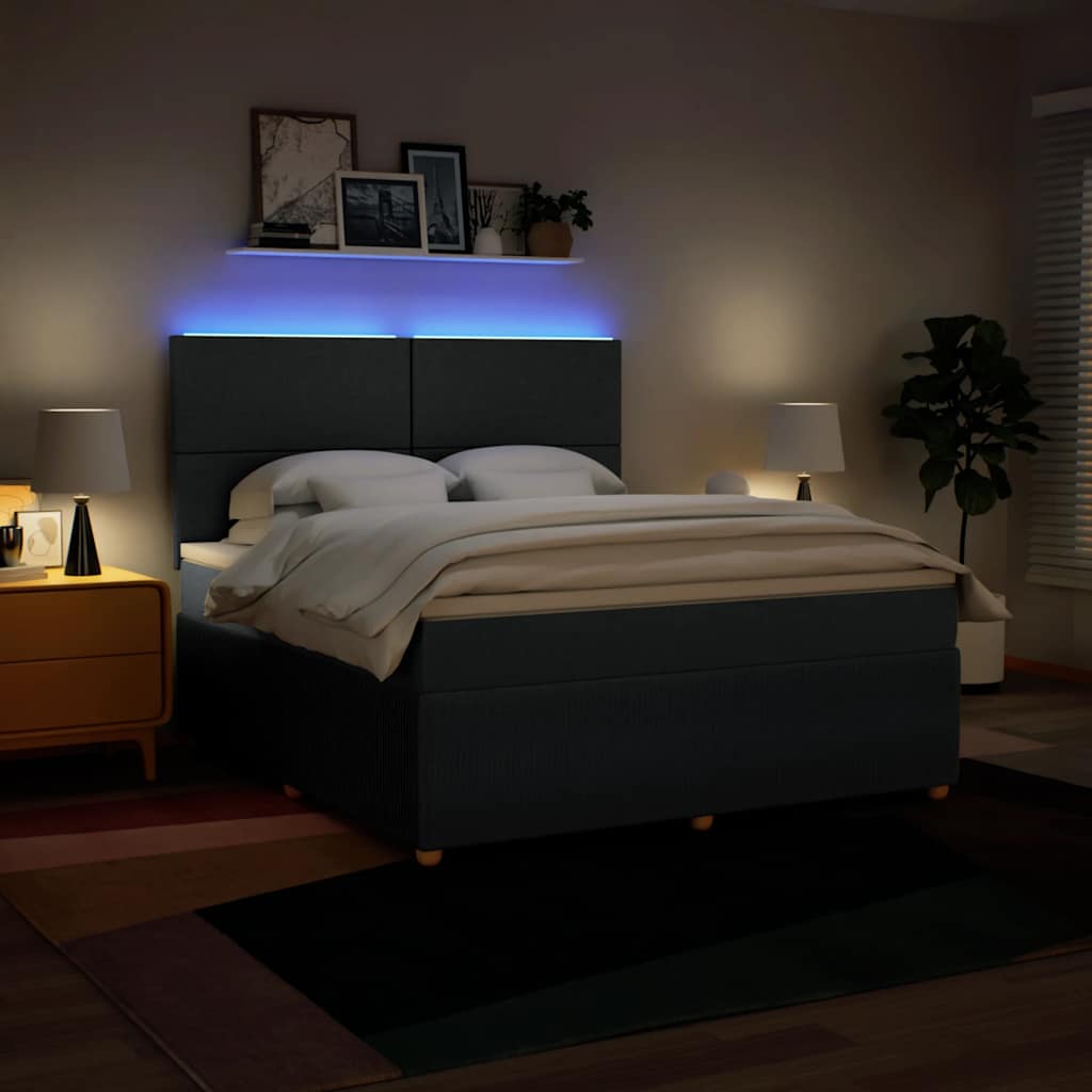 Giroletto a Molle con Materasso Blu 180x200 cm in Tessuto 3294434