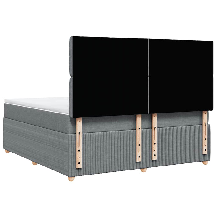 vidaXL Giroletto a Molle con Materasso Grigio Chiaro180x200 cm Tessuto