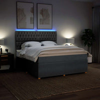 Giroletto a Molle con Materasso Grigio Scuro 180x200 cm Tessuto 3294443