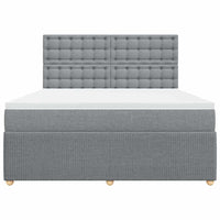 Giroletto a Molle con Materasso Grigio Chiaro180x200 cm Tessuto 3294449