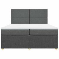 Giroletto a Molle con Materasso Grigio Scuro 200x200 cm Tessuto 3294457