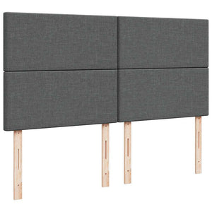 Giroletto a Molle con Materasso Grigio Scuro 200x200 cm Tessuto 3294457