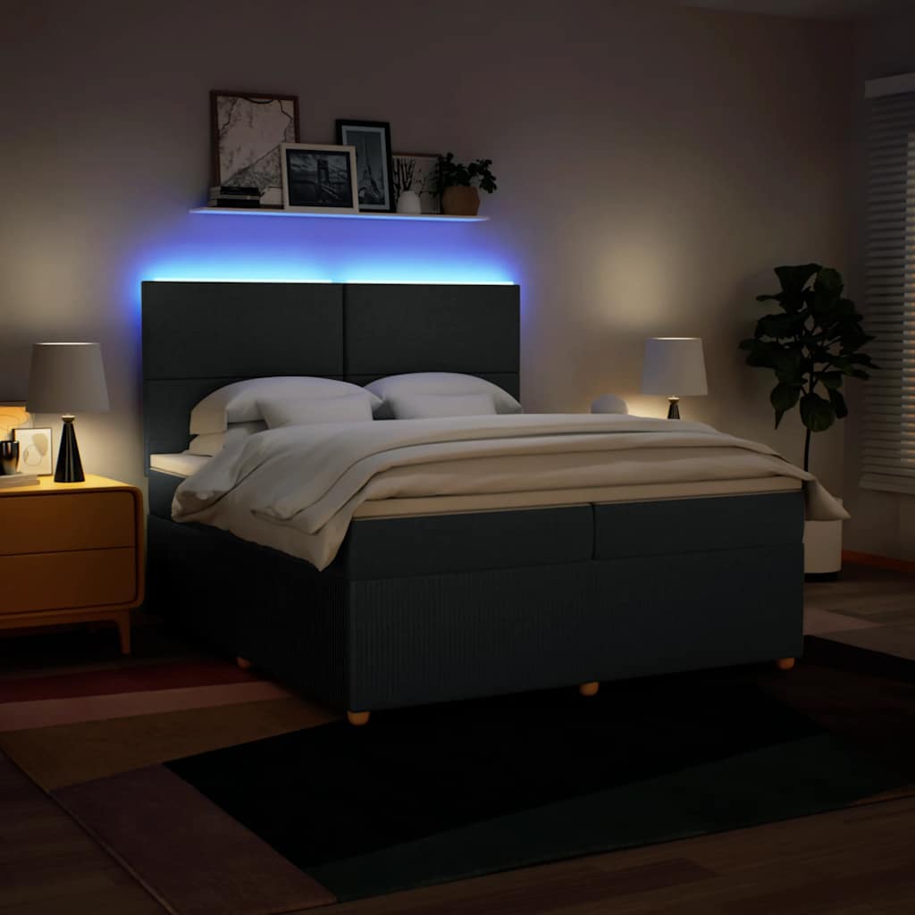 Giroletto a Molle con Materasso Blu 200x200 cm in Tessuto 3294462