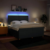 Giroletto a Molle con Materasso Blu 200x200 cm in Tessuto 3294462