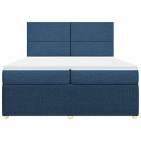 Giroletto a Molle con Materasso Blu 200x200 cm in Tessuto 3294462