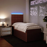 Giroletto a Molle con Materasso Rosa 90x200 cm in Velluto