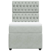 Giroletto a Molle con Materasso Grigio Chiaro 90x200 cm Velluto 3294544