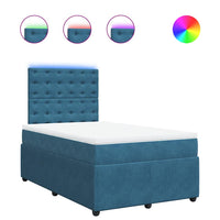 Giroletto a Molle con Materasso Blu 120x200 cm in Velluto 3294626