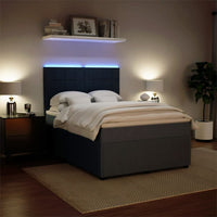 Giroletto a Molle con Materasso Grigio Scuro 140x190 cm Velluto 3294635