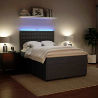 Giroletto a Molle con Materasso Grigio Scuro 160x200 cm Velluto 3294695