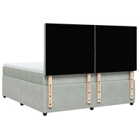 Giroletto a Molle con Materasso Grigio Chiaro 180x200cm Velluto 3294718