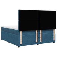 Giroletto a Molle con Materasso Blu 180x200 cm in Velluto 3294722