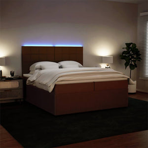 Giroletto a Molle con Materasso Rosa 200x200 cm in Velluto 3294735