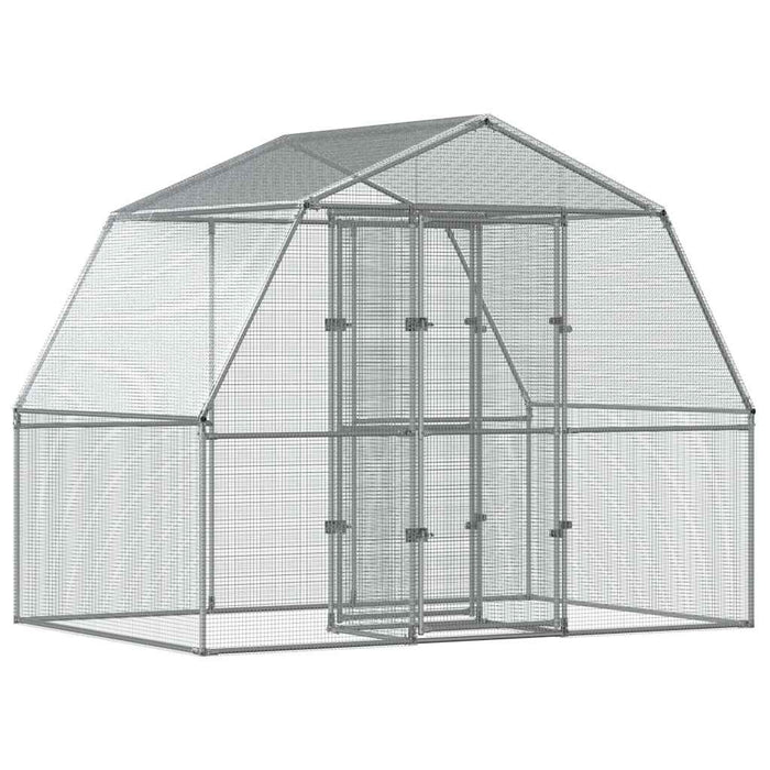 Voliera con Anta Argento in Acciaio Zincato