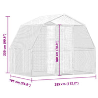Voliera con Anta Argento in Acciaio Zincato