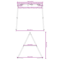 Telaio per Altalena da Esterno con 4 Ganci in Acciaio Blu 4009876