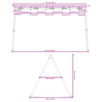 Telaio per Altalena da Esterno con 8 Ganci Blu in Acciaio 4009878