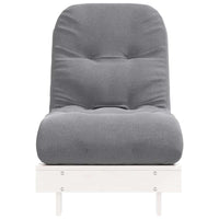 Divano Letto Futon con Materasso-Sofa Letto-Daybed Bianco 60x206x11cm Legno Pino