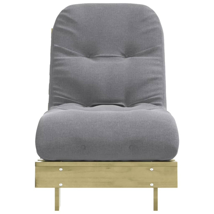 Divano Letto Futon con Materasso 60x206x11cm Pino Impregnato 846750