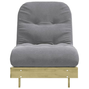Divano Letto Futon con Materasso 70x206x11cm Pino Impregnato 846755