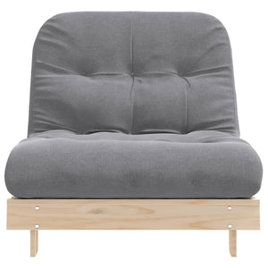 Divano Letto Futon con Materasso 80x206x11 Legno Massello Pino