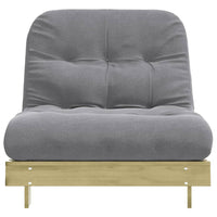 Divano Letto Futon con Materasso 90x206x11cm Pino Impregnato 846765