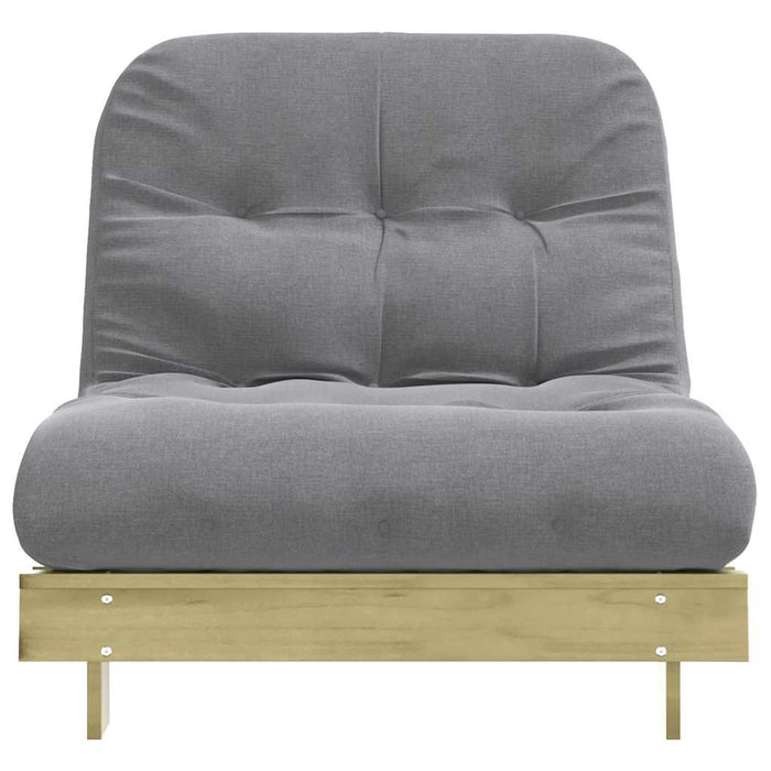 Divano Letto Futon con Materasso-Sofa Letto-Daybed 90x206x11cm Pino Impregnato