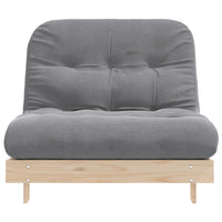 Divano Letto Futon con Materasso 100x206x11 Legno Massello Pino 846766